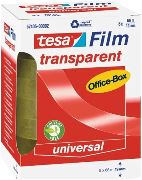 Klebeband 19mm x 66m transparent tesa Office Box tesafilm großer Kern