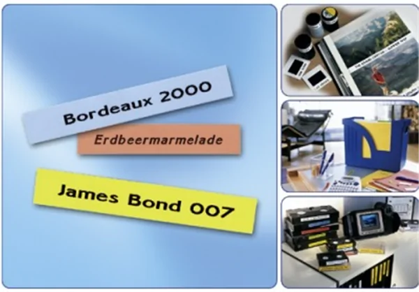 Original Beschriftungsband Dymo 91221, 12mm x 4m, Plastik, weiß