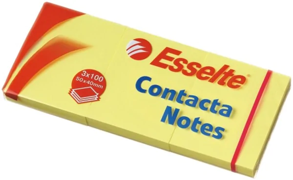 Haftnotizen 40 x 50mm ESSELTE gelb, 3 x 100 Blatt