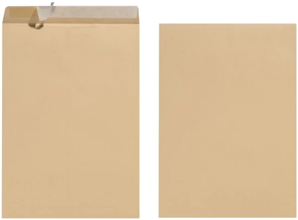 Kuvert 10x B4=353x250mm, ohne Fenster, braun, Haftklebung