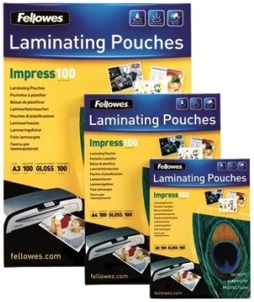 Laminierfolie A4 2x100my 303x216mm glänzend Fellowes