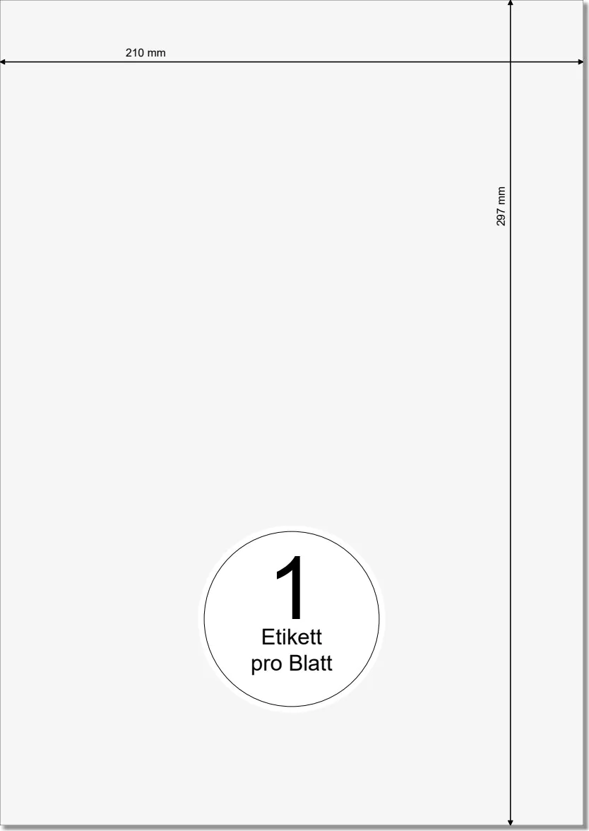 PRINTATION Papier-Etiketten (B210xH297mm=A4) 25xA4 à 1 Eti.